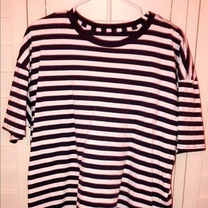 Arizona oversized navy blue  striped shirt